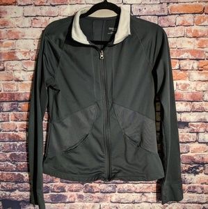 Danskin now gray long sleeve jacket L